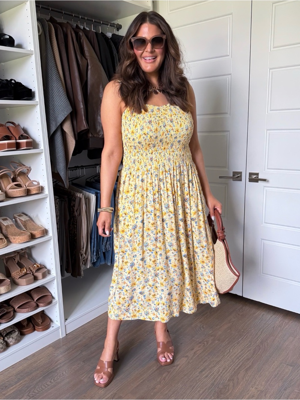 Free Assembly Smocked Maxi Dress